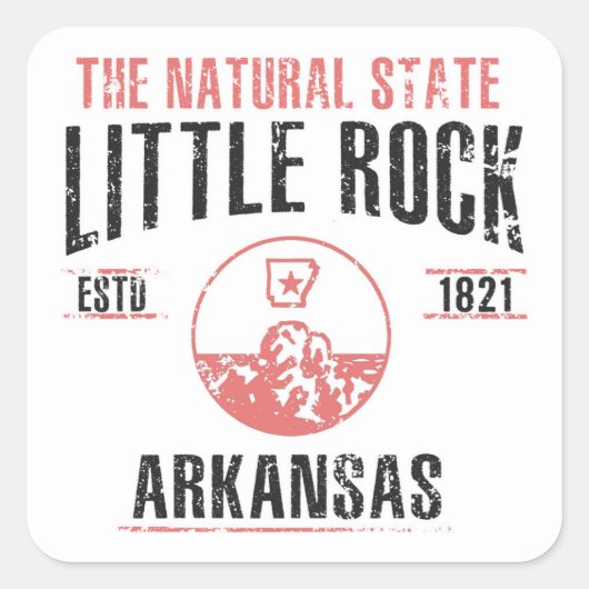 Little Rock Vierkante Sticker (Voorkant)