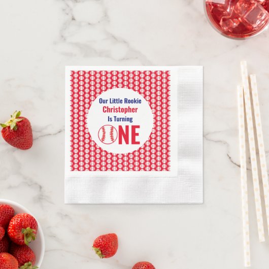 Little Rookie Baseball 1e verjaardag Servet (Insitu)