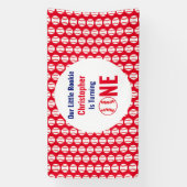 Little Rookie Baseball 1e verjaardag Spandoek (Verticaal)