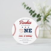 Little Rookie Baseball 1e verjaardagsfeestje Kaart (Staand voorkant)