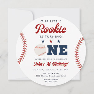 Little Rookie Baseball 1e verjaardagsfeestje Kaart