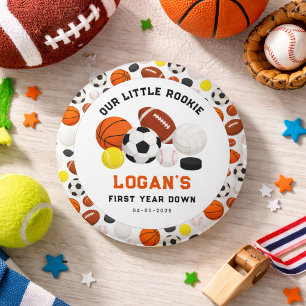 Little Rookie Sporten 1e Verjaardagsfeestje   All- Ronde Button 3,2 Cm