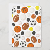 Little Rookie Sports 1st Birthday | Fun All-Star Kaart (Achterkant)