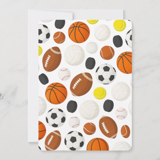 Little Rookie Sports 1st Birthday | Fun All-Star Kaart (Achterkant)