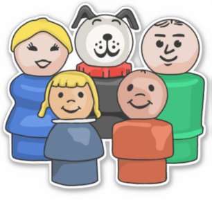 Little Round People Family Sticker