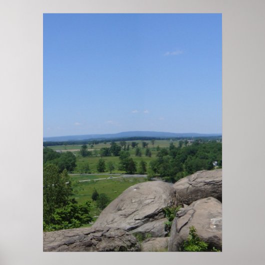 Little Round Top Panorama 5 Poster (Voorkant)