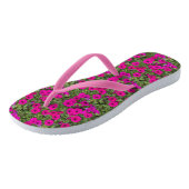 Little Roze Petunias Floral Pattern Teenslippers (Schuin)
