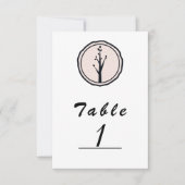 Little Rustic Tree Nature Mariage Numéro de table (Devant)