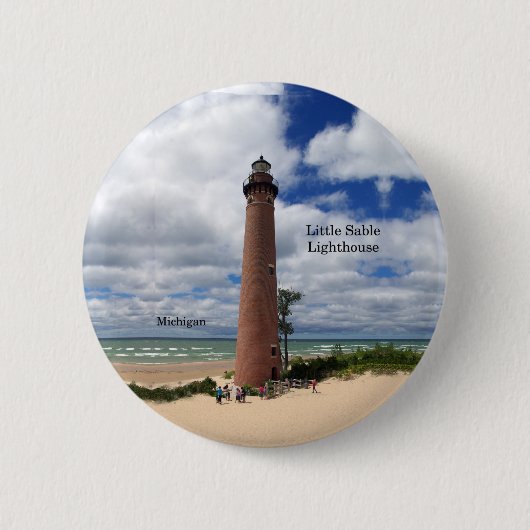 Little Sable Lighthouse-knop Ronde Button 5,7 Cm (Voorkant)