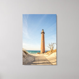 Little Sable Point Lighthouse Canvas Afdruk