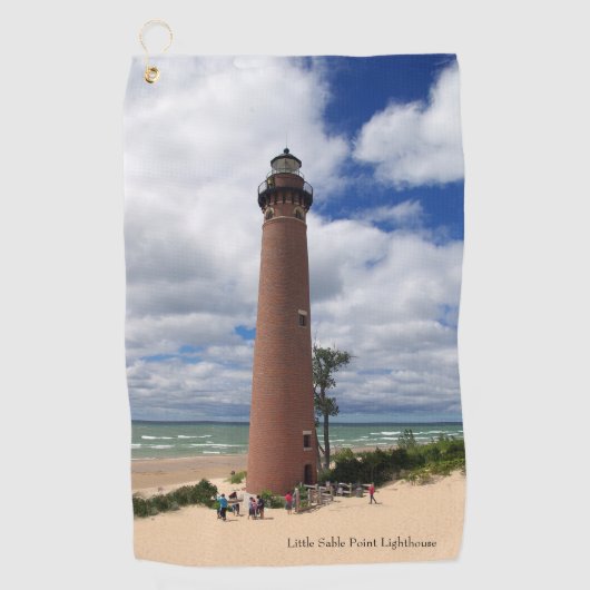 Little Sable Point Lighthouse golfhanddoek (Voorkant)