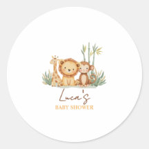 Little Safari Avontuur Baby Shower Sticker