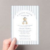 Little Sailor Bear Coastal Baby Shower Invitation (In situ (ordinateur de poche))