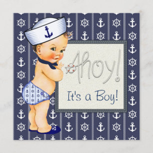 Little Sailor Boy nautisch Baby shower Kaart