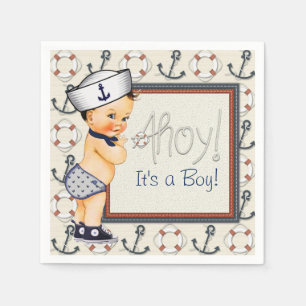Little Sailor Nautical Baby shower Servetten