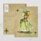 Little Saint Patty's Day Girl - Carte postale (Devant / Derrière)