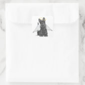 Little Scottie Angel Vierkante Sticker (Tas)