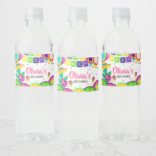 Little Senorita Fiesta Baby shower Waterfles Etiket