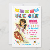 Little Señorita Mexican Fiesta Verjaardagsfeest Kaart (Voorkant)