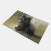 Little Shadow Black Kitten Deurmat (Schuin)