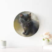 Little Shadow Black Kitten Grote Klok (Huis)