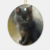 Little Shadow Black Kitten Keramisch Ornament (Links)