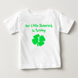 Little Shamrock 1st Birthday Baby T-Shirt