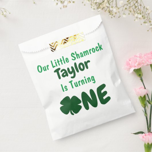 Little Shamrock 1st Birthday Bedankzakje (Gezegeld)