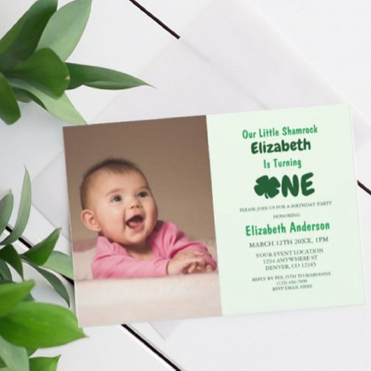 Little Shamrock 1st Birthday Kaart