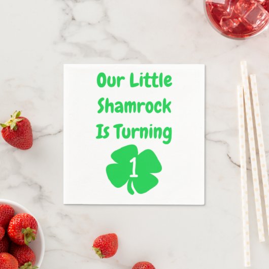 Little Shamrock 1st Birthday Servet (Insitu)