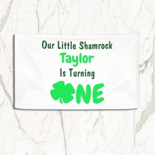 Little Shamrock 1st Birthday Spandoek