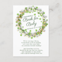 Little Shamrock Baby shower Book for Baby Card