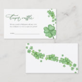 Little Shamrock Baby shower Luier Raffle Kaart Visitekaartje (Voorkant / Achterkant)
