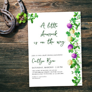 Little Shamrock en klaverneutraal Baby shower Kaart