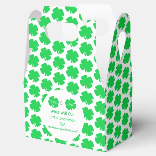 Little Shamrock Gender onthulling Bedankdoosjes (Geopend)