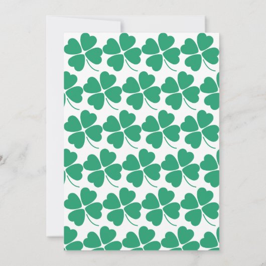 Little Shamrock Modern Green Baby Shower Kaart (Achterkant)