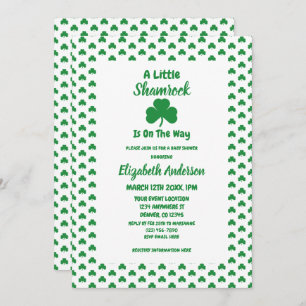Little Shamrock St Patrick's Day Baby shower Kaart