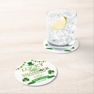 Little Shamrock St. Patrick's Day Baby shower Ronde Kartonnen Onderzetter