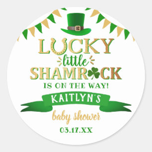 Little Shamrock St. Patrick's Day Baby shower Ronde Sticker