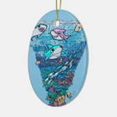 Little Shark Doodle Keramisch Ornament (Links)