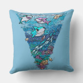 Little Shark Doodle Kussen (Achterkant)