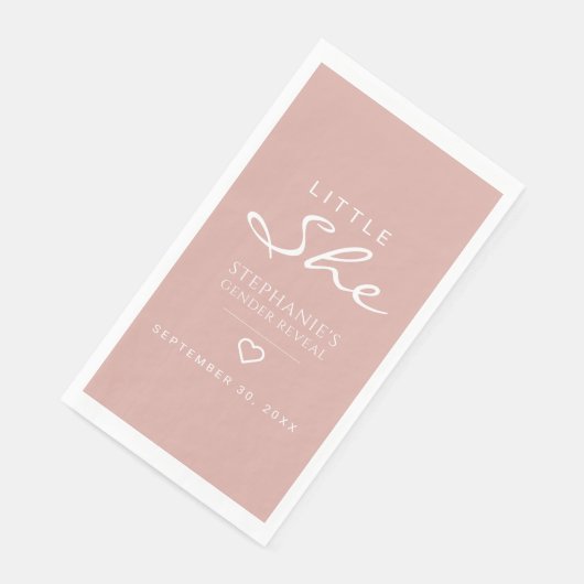 Little she Heart Dusty Roos Gender onthulling Servet (Hoek)