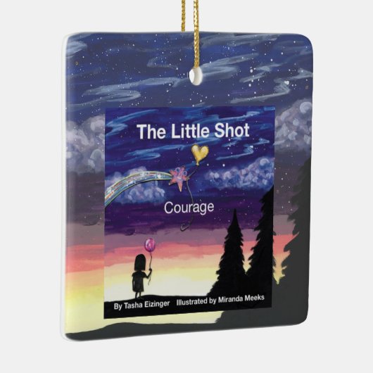 Little Shot Courage Book Cover Ceramic Ornament (Rechts)