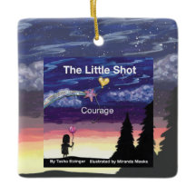 Little Shot Courage Book Cover Ceramic Ornament