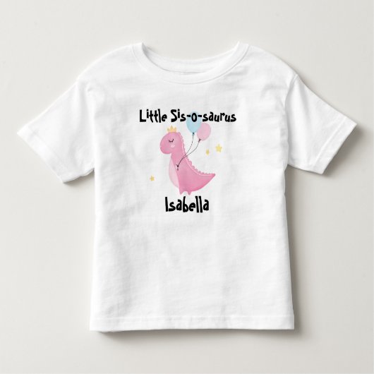 Little Sis-o-saurus Kinder Shirts (Voorkant)