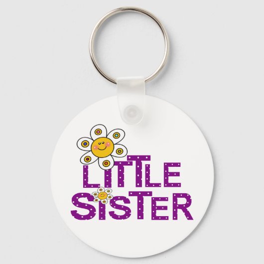 Little Sister Cute Flower Sleutelhanger (Voorkant)