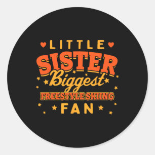 Little Sister Grootste Freestyle Skifan Winter Ronde Sticker