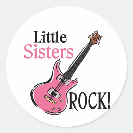 Little Sisters Rock Ronde Sticker (Voorkant)