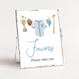 Little Slugger Baseball Baby shower Favors Poster