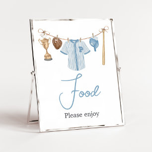 Little Slugger Baseball Baby shower Food Poster